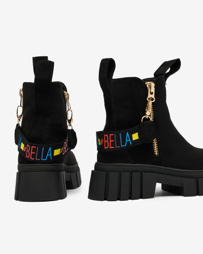 Royalfashion Черные женские сапоги из экокожи Ceriop