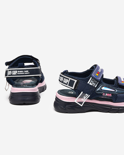 Tamsiai mėlynos spalvos mergaičių basutės Umaf- Shoes