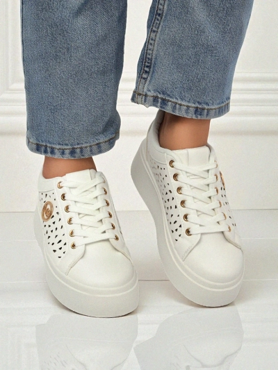 Aurelia Bianca – Белые Кроссовки Платформа Royalfashion Ecru