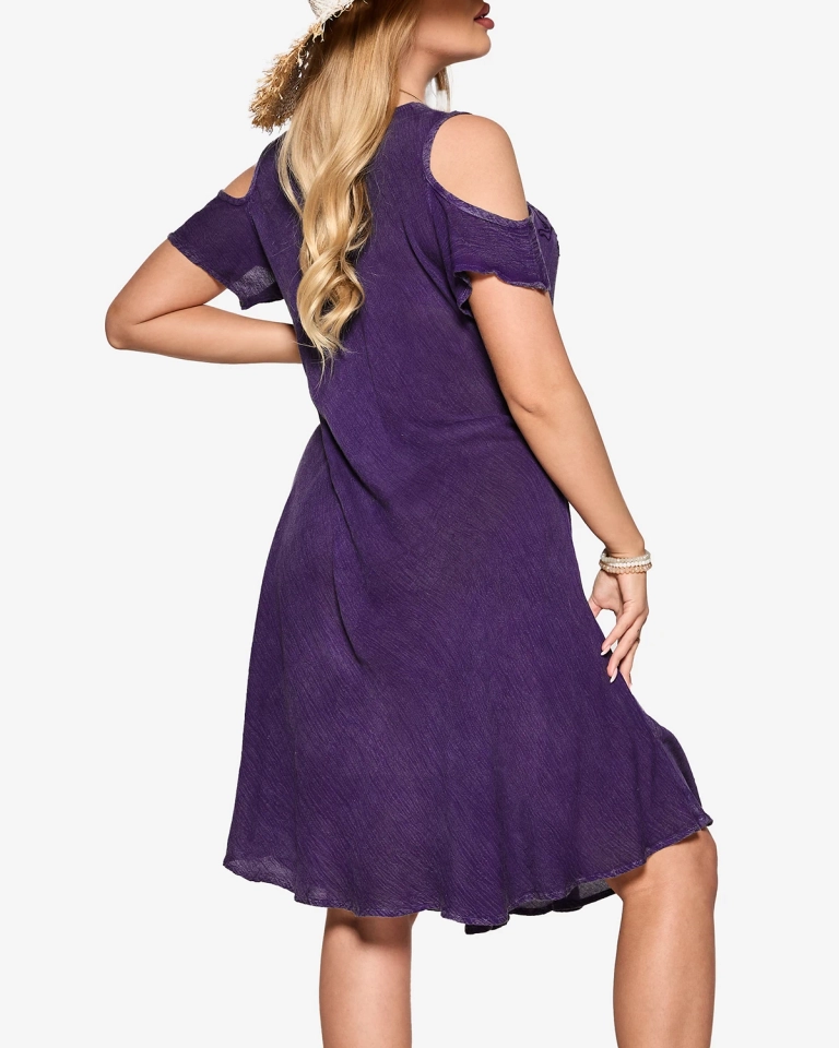 Фиолетовое женское пляжное платье-покрывало - Одежда