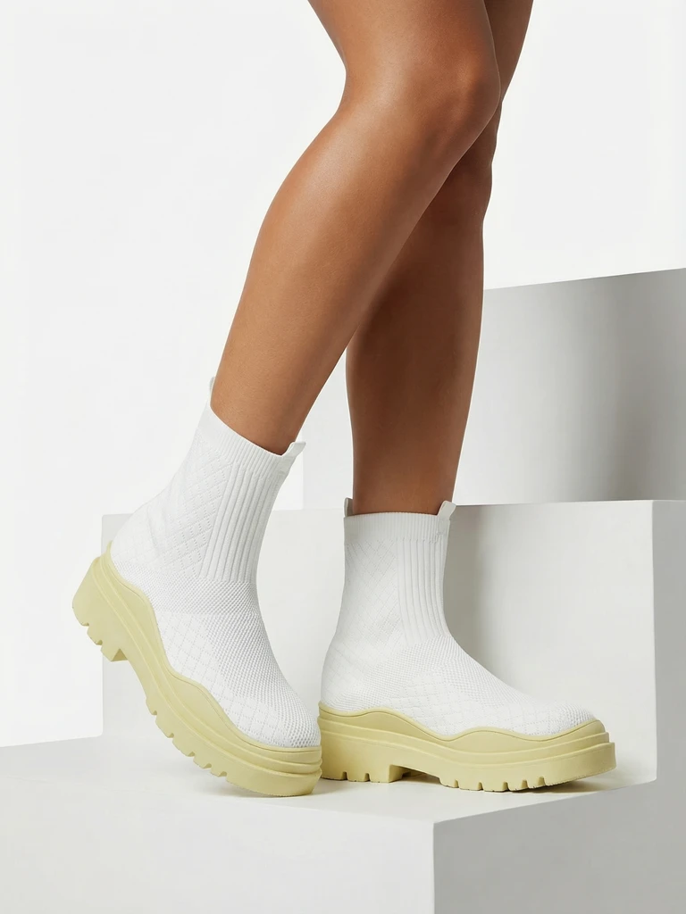 Elegantiški moteriški batai 'Limonka' vintažiniu stiliumi