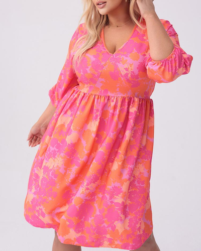 Royalfashion Женское платье длиной до колена с принтом PLUS SIZE