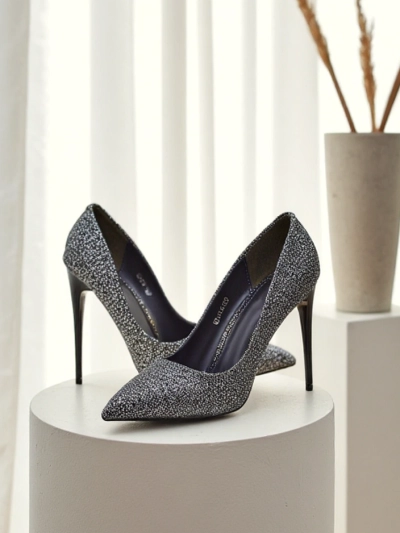 Royalfashion moterų blizgučiai aukštakulniai Eshine