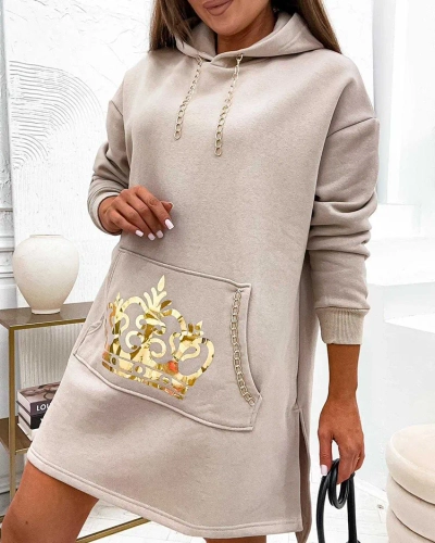 Женское хлопковое мини-платье Royalfashion в стиле худи