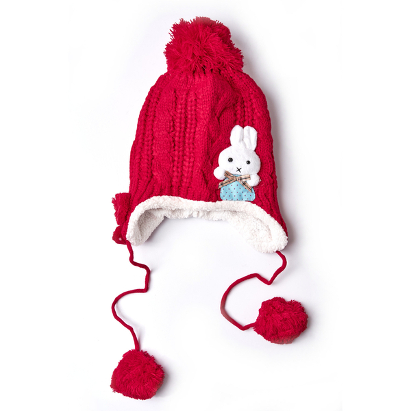 Vaikiška raudona mazguota skrybėlė su apdaila - Aksesuarai