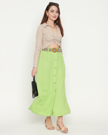 Moteriškas žalias midi sijonas - Drabužiai