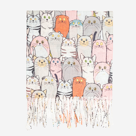 Pilka moteriška skarelė su spalvingomis katėmis - Priedai
