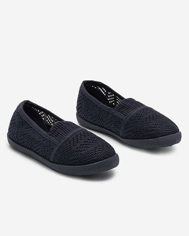 Tamsiai mėlyni vaikiški ažūriniai bateliai Bei Shoes
