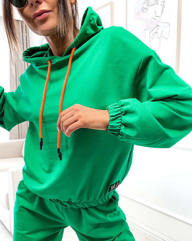 Žalias moteriškas džemperio komplektas - Apranga