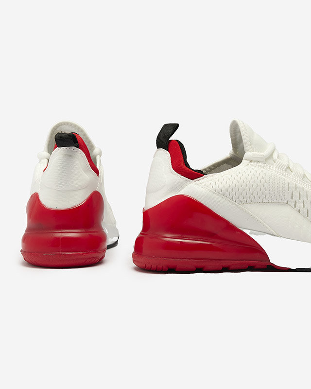 Baltos ir raudonos spalvos moteriški sportiniai bateliai Tayrio- Footwear