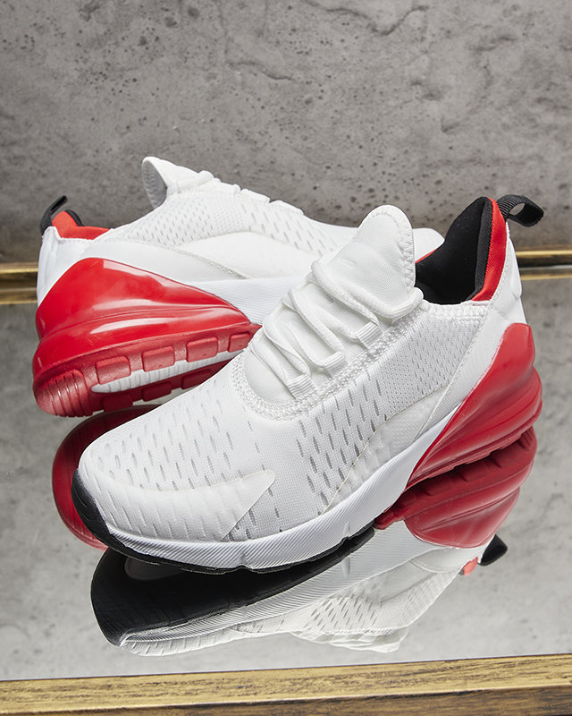 Baltos ir raudonos spalvos moteriški sportiniai bateliai Tayrio- Footwear