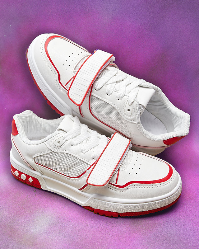 Baltos ir raudonos spalvos moteriški sportiniai bateliai Xirrat- Footwear