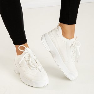 Białe sportowe buty damskie The Moment - Obuwie