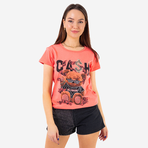 Coral Moteriški marškinėliai su spauda - Drabužiai