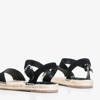 Czarne damskie sandały Rosalinda - Obuwie