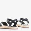 Czarne damskie sandały z eko-skóry Rosalinda - Obuwie