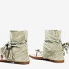 Jasnozielone sandały japonki z cholewką Semara - Obuwie