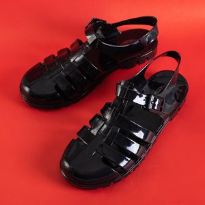 Juodi guminiai moteriški sandalai Gladisy - Avalynė