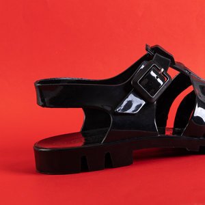 Juodi guminiai moteriški sandalai Gladisy - Avalynė