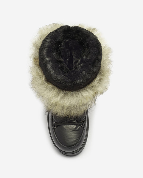 Juodi moteriški lakuoti sniego batai Luccav- Avalynė