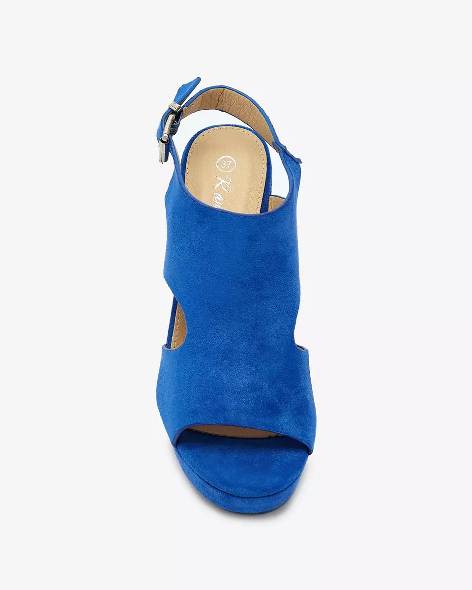 Kobalto spalvos moteriški sandalai ant aulo Lamiess - Avalynė