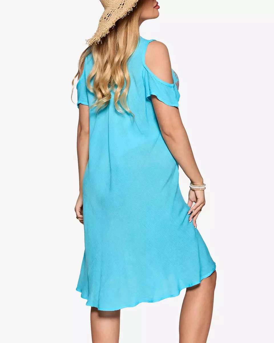 Mėlyna moteriška paplūdimio suknelė - Drabužiai