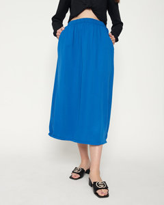 Mėlynas moteriškas sijonas iki blauzdos - Drabužiai