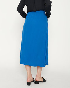 Mėlynas moteriškas sijonas iki blauzdos - Drabužiai