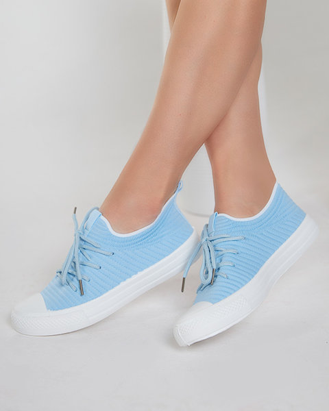 Mėlyni briaunuoti moteriški sportbačiai Manfer- Footwear