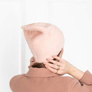Moteriška rožinė kailio kepurė - Kepurės