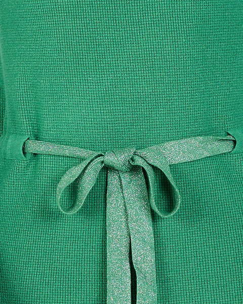 Moteriška žalia megztinio tunika su stačia apykakle - Drabužiai