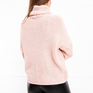Moteriškas rožinis vėžlys trumpas megztinis - drabužiai