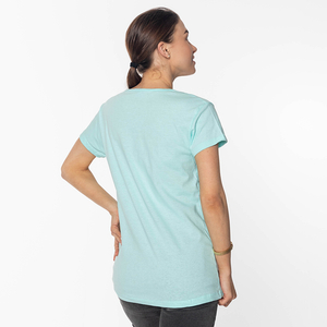 Moteriški marškinėliai marginti mėtų spalva - Drabužiai