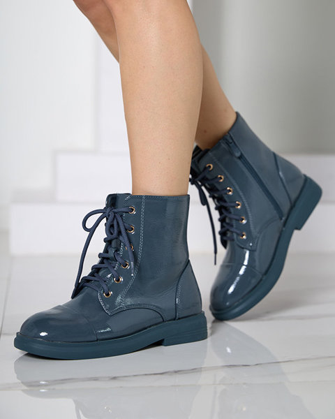 Moteriški mėlynai lakuoti suvarstomi batai iš Lotis - Footwear