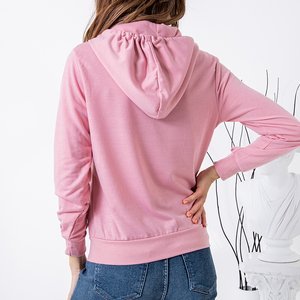 Moteriški rožiniai megztiniai su užtrauktuku - Drabužiai