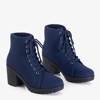 Moteriški tamsiai mėlyni aukštakulniai nėriniai batai Minor-Avalynė