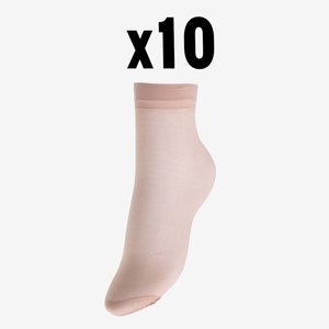 Moteriškos nuogos kojinės su kulkšnimis 10 / pakuotė - Kojinės