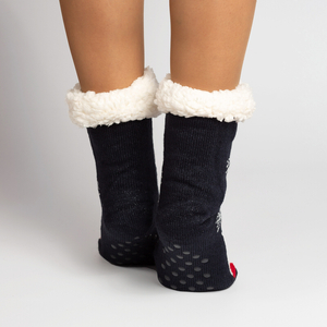 Moteriškos tamsiai mėlynos storos kalėdinės kojinės – apatinis trikotažas