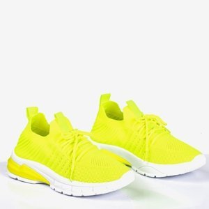 Neonowe żółte sportowe buty damskie Brighton - Obuwie