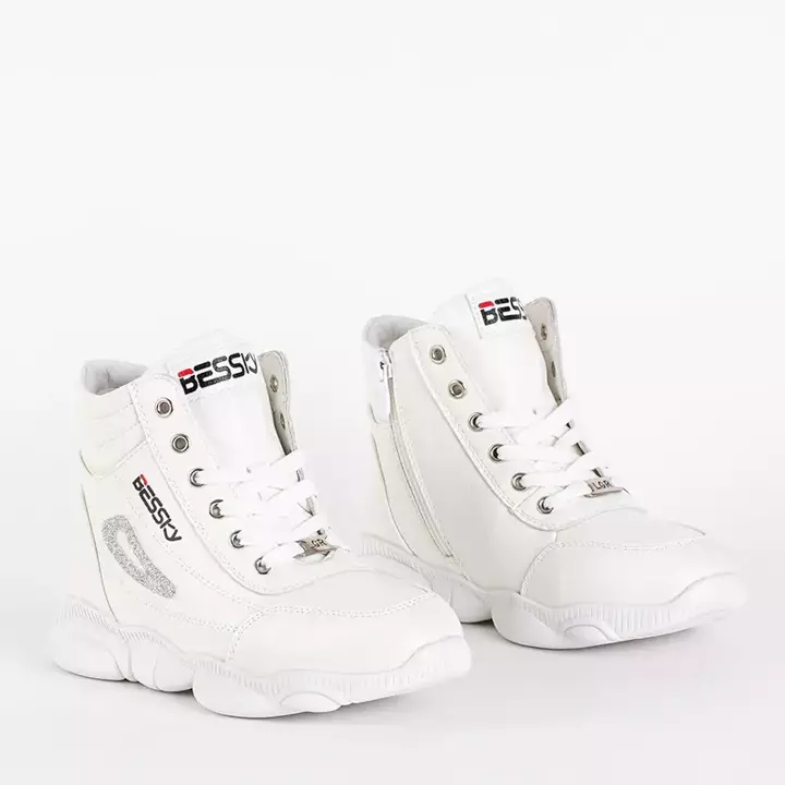 OUTLET Baltos spalvos sportiniai batai mergaitėms Umisoko - Avalynė