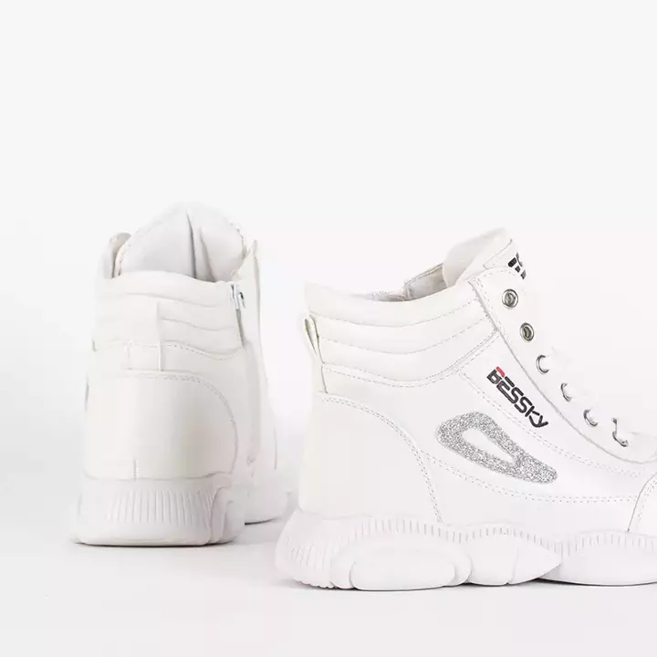 OUTLET Baltos spalvos sportiniai batai mergaitėms Umisoko - Avalynė