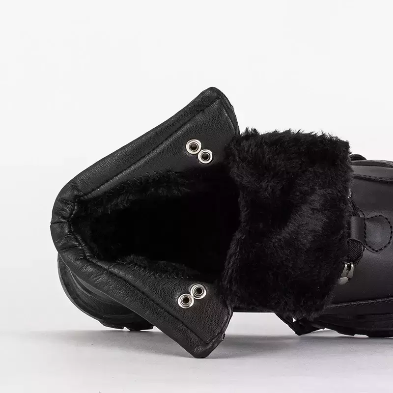 OUTLET Juodi eko odos sniego batai iš Rueq- Footwear