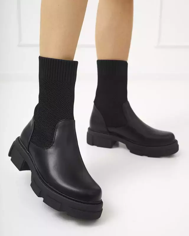 OUTLET Moteriški juodi ažūriniai batai Roibu - Shoes