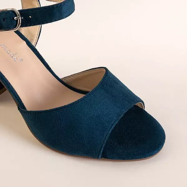 OUTLET Navy blue Elga stiletto sandalai - Avalynė