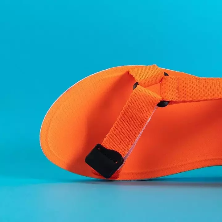 OUTLET Neoninės oranžinės spalvos moteriškos sportinės basutės Zakir - Avalynė