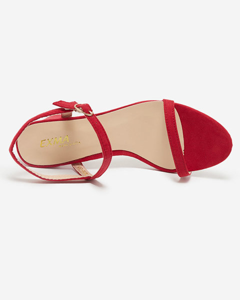 OUTLET Raudoni moteriški sandalai ant atramos Usopi- Avalynė