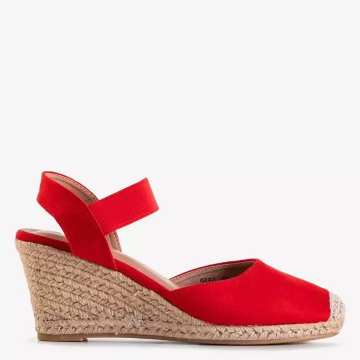 OUTLET Raudoni pleišti sandalai „Eupatoria“ - Sandalai