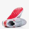 OUTLET Szare męskie sportowe buty z czerwonymi wstawkami Soliak - Obuwie	