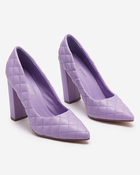 OUTLET Violetinės spalvos moteriški bateliai su įspaudais Torosa- Avalynė