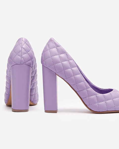 OUTLET Violetinės spalvos moteriški bateliai su įspaudais Torosa- Avalynė